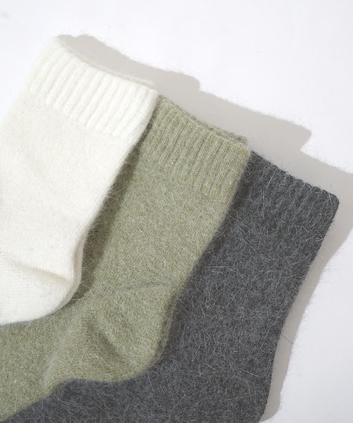 flower（フラワー）の「ソフトフラッフィソックス3（ソックス/靴下・レディース・グレー/ホワイト/グリーン・FREE）」の14枚目の写真
