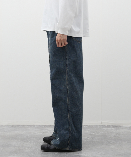 JieDa デニムパンツ ワイドレッグ スリット入り kdPWob8CbdQZ.jpg?width=768