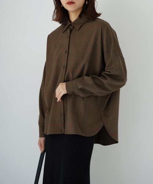 CIEL'AIR(シエルエアー)の「Check Shirt(シャツ/ブラウス・レディース・キャメル・FREE)」の1枚目の写真