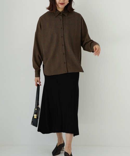 CIEL'AIR(シエルエアー)の「Check Shirt(シャツ/ブラウス・レディース・キャメル・FREE)」の4枚目の写真