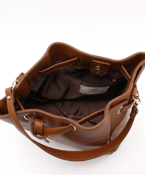 OUTLET（アウトレット）の「【Ciaopanic】スクエア合皮BAG（ショルダーバッグ・レディース・ブラウン/ブラック・FREE）」の6枚目の写真