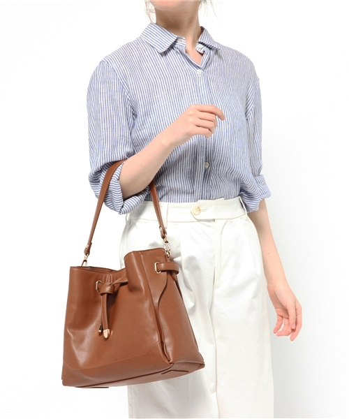 OUTLET（アウトレット）の「【Ciaopanic】スクエア合皮BAG（ショルダーバッグ・レディース・ブラウン/ブラック・FREE）」の9枚目の写真