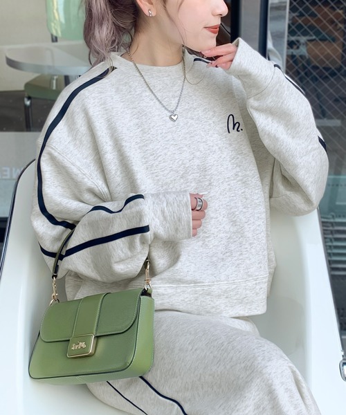 美品★M★CELINE ベロアスウェット セットアップ 刺繍ロゴ ワインレッド 112981_thumbnail.jpg