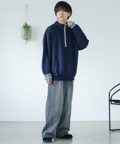 専用 トレーナー Mサイズ MinoriTY ハーフジップ トレーナー メンズ スウェット オーバー