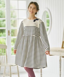 女の子　150センチ　ワンピース ストライプ柄フリルワンピース水着 キッズ ジュニア 女子 女児