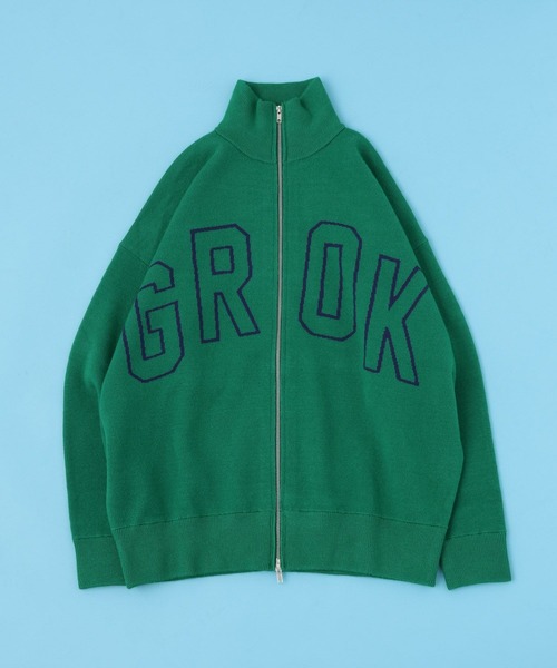 PBLIM（ページボーイリム）の「PBLIM/ドライバーズニット（ニット/セーター・レディース・クリーム/オレンジ/グリーン・FREE）」の2枚目の写真