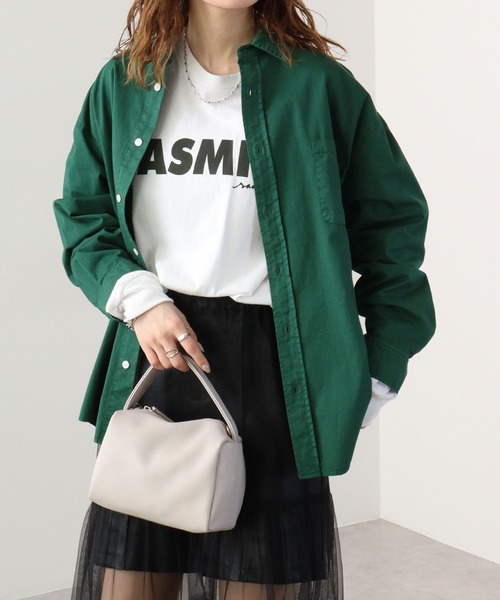 FUNALIVE（ファンアライブ）の「ｺｯﾄﾝﾂｲﾙ ﾚｷﾞｭﾗｰｶﾗｰ L/S ﾋﾞｯｸﾞｼｬﾂ（シャツ/ブラウス・メンズ・ベージュ/グレー/ブラック/グリーン・XL/M/L）」の4枚目の写真