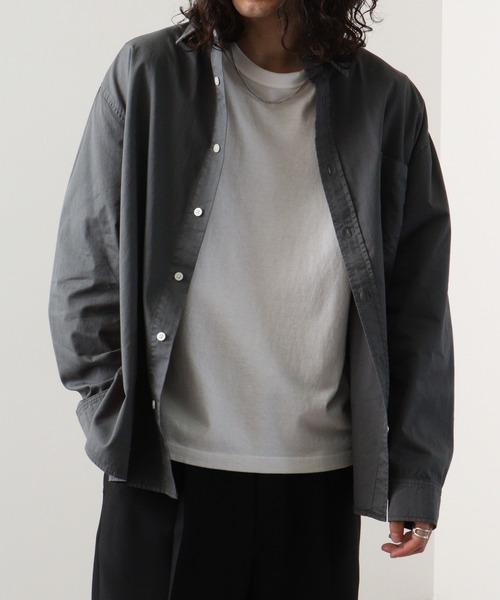 FUNALIVE（ファンアライブ）の「ｺｯﾄﾝﾂｲﾙ ﾚｷﾞｭﾗｰｶﾗｰ L/S ﾋﾞｯｸﾞｼｬﾂ（シャツ/ブラウス・メンズ・ベージュ/グレー/ブラック/グリーン・XL/M/L）」の11枚目の写真