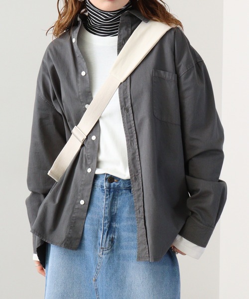 FUNALIVE（ファンアライブ）の「ｺｯﾄﾝﾂｲﾙ ﾚｷﾞｭﾗｰｶﾗｰ L/S ﾋﾞｯｸﾞｼｬﾂ（シャツ/ブラウス・メンズ・ベージュ/グレー/ブラック/グリーン・XL/M/L）」の21枚目の写真