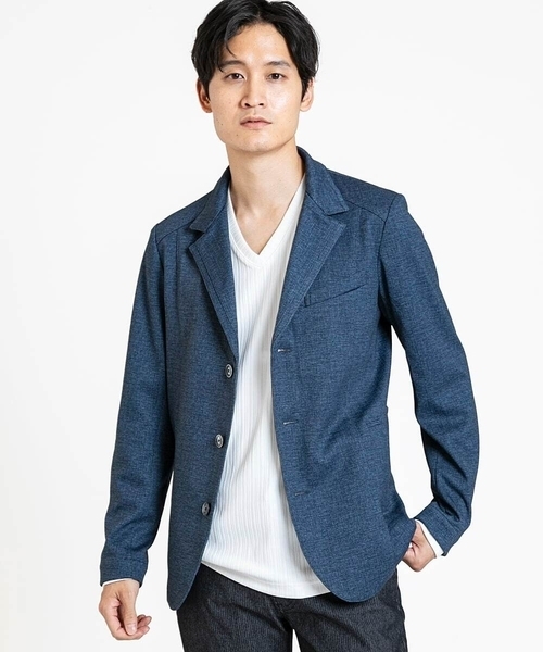 MK MICHEL KLEIN HOMME (エムケーミッシェルクランオム)の「【LLのみ/残りわずか/ストレッチ】コンバーチブルジャケット / TEC EASY(テーラードジャケット・メンズ・サンドベージュ/ブルー/ネイビー・46/48/51)」の5枚目の写真