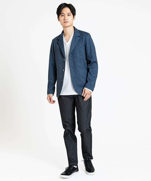 MK MICHEL KLEIN HOMME (エムケーミッシェルクランオム)の「【LLのみ/残りわずか/ストレッチ】コンバーチブルジャケット / TEC EASY(テーラードジャケット・メンズ・サンドベージュ/ブルー/ネイビー・46/48/51)」の6枚目の写真