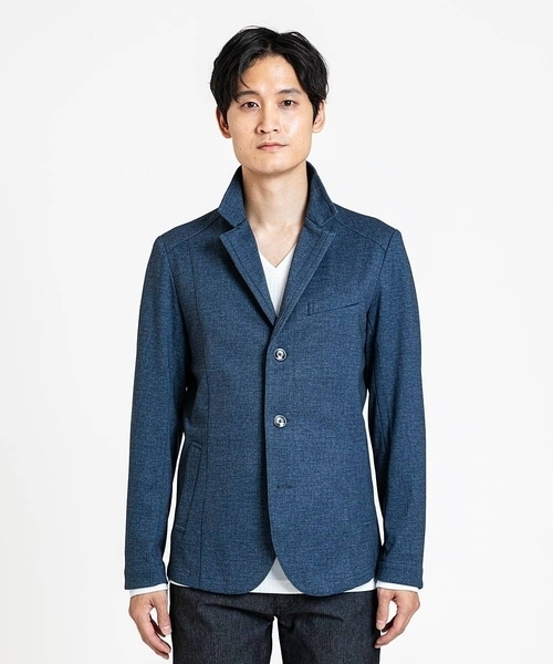 MK MICHEL KLEIN HOMME (エムケーミッシェルクランオム)の「【LLのみ/残りわずか/ストレッチ】コンバーチブルジャケット / TEC EASY(テーラードジャケット・メンズ・サンドベージュ/ブルー/ネイビー・46/48/51)」の7枚目の写真