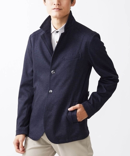 MK MICHEL KLEIN HOMME (エムケーミッシェルクランオム)の「【LLのみ/残りわずか/ストレッチ】コンバーチブルジャケット / TEC EASY(テーラードジャケット・メンズ・サンドベージュ/ブルー/ネイビー・46/48/51)」の12枚目の写真