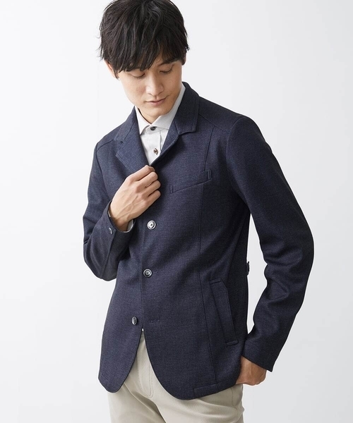 MK MICHEL KLEIN HOMME (エムケーミッシェルクランオム)の「【LLのみ/残りわずか/ストレッチ】コンバーチブルジャケット / TEC EASY(テーラードジャケット・メンズ・サンドベージュ/ブルー/ネイビー・46/48/51)」の13枚目の写真