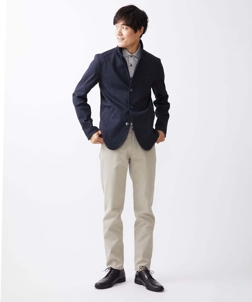 MK MICHEL KLEIN HOMME (エムケーミッシェルクランオム)の「【LLのみ/残りわずか/ストレッチ】コンバーチブルジャケット / TEC EASY(テーラードジャケット・メンズ・サンドベージュ/ブルー/ネイビー・46/48/51)」の14枚目の写真