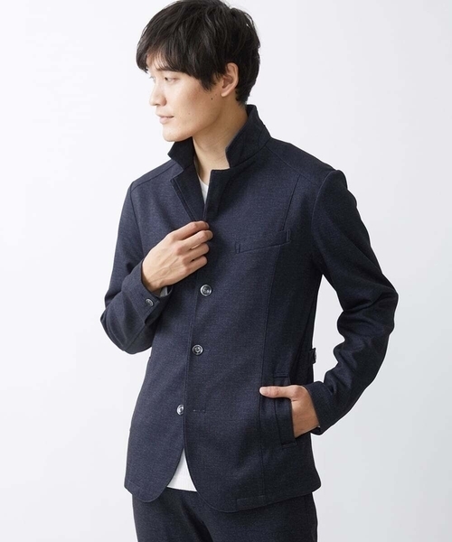 MK MICHEL KLEIN HOMME (エムケーミッシェルクランオム)の「【LLのみ/残りわずか/ストレッチ】コンバーチブルジャケット / TEC EASY(テーラードジャケット・メンズ・サンドベージュ/ブルー/ネイビー・46/48/51)」の15枚目の写真