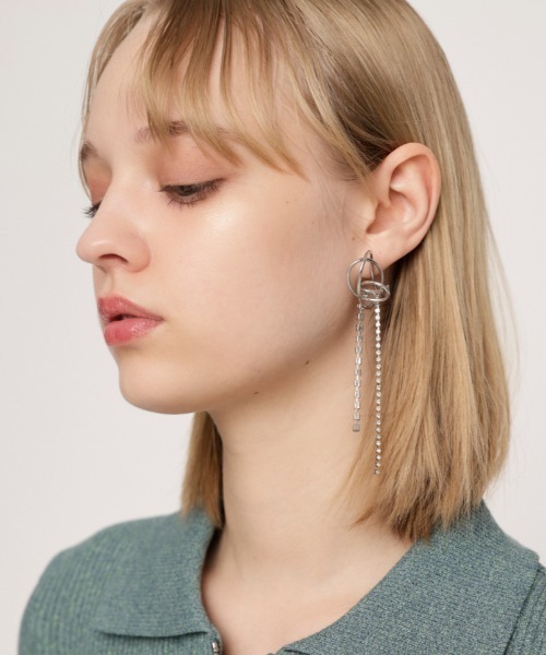 SLY(スライ)の「JEWEL CHAIN P/EARRING ジュエル チェーン ピアス(ピアス(両耳用)・レディース・シルバー/ゴールド・FREE)」の11枚目の写真