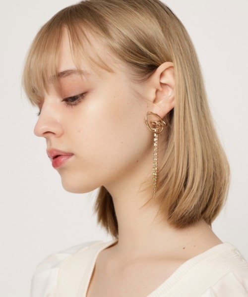 SLY(スライ)の「JEWEL CHAIN P/EARRING ジュエル チェーン ピアス(ピアス(両耳用)・レディース・シルバー/ゴールド・FREE)」の21枚目の写真