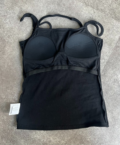 prose verse(プロズヴェール)の「アシメストラップパット付きキャミ(キャミソール・レディース・ブラック/オフホワイト・LARGE/MEDIUM)」の7枚目の写真