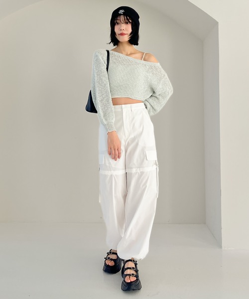 Heather（ヘザー）の「アソートワイドカーゴパンツ　111372（カーゴパンツ・レディース・ホワイト/ブラック/アイボリー・FREE）」の20枚目の写真