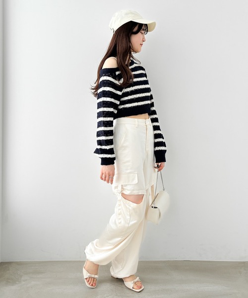 Heather（ヘザー）の「アソートワイドカーゴパンツ　111372（カーゴパンツ・レディース・ホワイト/ブラック/アイボリー・FREE）」の17枚目の写真