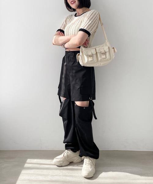 Heather（ヘザー）の「アソートワイドカーゴパンツ　111372（カーゴパンツ・レディース・ホワイト/ブラック/アイボリー・FREE）」の18枚目の写真