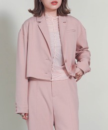 mimi toujours | ショート テーラードジャケット mimi toujours×itsPeachi(テーラードジャケット)