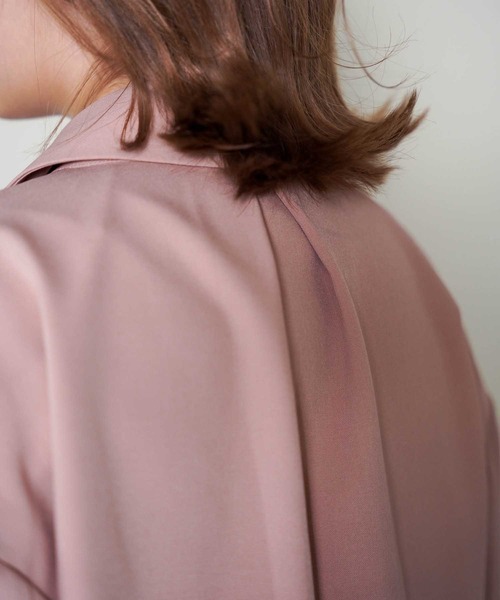 mimi toujours（ミミトゥジュール）の「ショート テーラードジャケット mimi toujours×itsPeachi（テーラードジャケット・レディース・グレー/ピンク・M）」の14枚目の写真