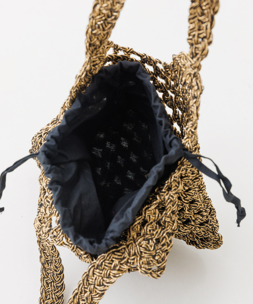 Rouge vif（ルージュヴィフ）の「【BAGMATI /バグマティ】ラメネットバッグ（トートバッグ・レディース・ゴールド・フリー）」の8枚目の写真