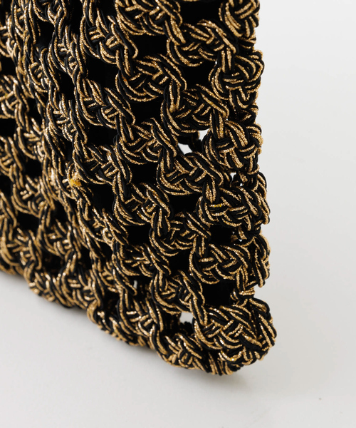 Rouge vif（ルージュヴィフ）の「【BAGMATI /バグマティ】ラメネットバッグ（トートバッグ・レディース・ゴールド・フリー）」の2枚目の写真