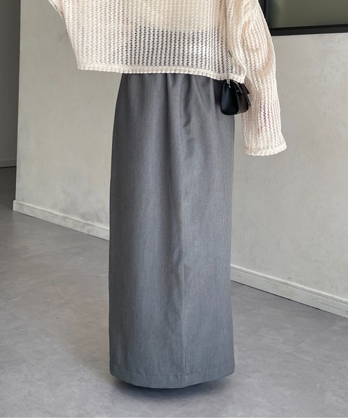 Thevon(ゼボン)の「フロントジップタックナロースカート(スカート・レディース・ホワイト系その他/グレー/ブラック・FREE)」の7枚目の写真