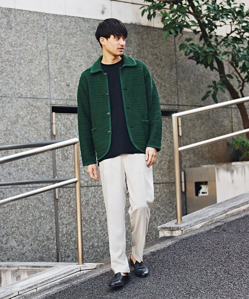 EDIFICE(エディフィス)の「ハイツイスト コットンニット カバーオール(その他トップス・メンズ・アイボリー/グリーン/ブルー系その他・MEDIUM/LARGE)」の9枚目の写真