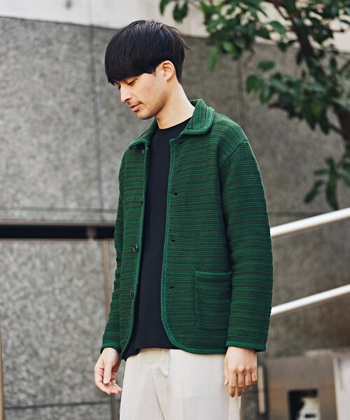 EDIFICE(エディフィス)の「ハイツイスト コットンニット カバーオール(その他トップス・メンズ・アイボリー/グリーン/ブルー系その他・MEDIUM/LARGE)」の13枚目の写真