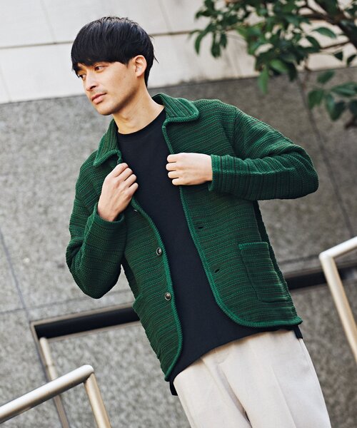 EDIFICE(エディフィス)の「ハイツイスト コットンニット カバーオール(その他トップス・メンズ・アイボリー/グリーン/ブルー系その他・MEDIUM/LARGE)」の15枚目の写真