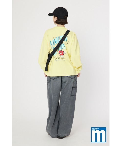 RODEO CROWNS WIDE BOWL（ロデオクラウンズワイドボウル）の「(MR)ASSORT L/S Tシャツ（Tシャツ/カットソー・レディース・オフホワイト/ブラック/イエロー・MEDIUM/LARGE）」の5枚目の写真