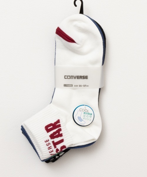 CONVERSE（コンバース）の「CONVERSE クォーターソックス 甲メッシュバックロゴ 3足組（ソックス/靴下・メンズ・その他・25-27CM）」の18枚目の写真