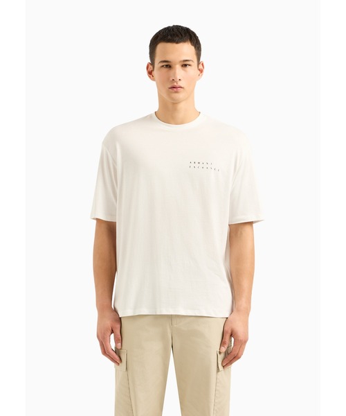 ARMANI EXCHANGE（アルマーニエクスチェンジ）の「【A|X アルマーニ エクスチェンジ】バックロゴ 半袖クルーネックTシャツ/COMFORT（Tシャツ/カットソー・メンズ・ネイビー/ブラック/ホワイト・SMALL/MEDIUM/LARGE/X-SMALL/X-LARGE/XX-LARGE）」の7枚目の写真