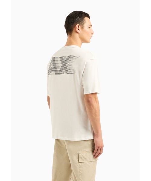 ARMANI EXCHANGE（アルマーニエクスチェンジ）の「【A|X アルマーニ エクスチェンジ】バックロゴ 半袖クルーネックTシャツ/COMFORT（Tシャツ/カットソー・メンズ・ネイビー/ブラック/ホワイト・SMALL/MEDIUM/LARGE/X-SMALL/X-LARGE/XX-LARGE）」の8枚目の写真