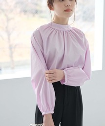 Edit Sheen（エディットシーン）の「スタンドカラーギャザーブラウス（シャツ/ブラウス）」