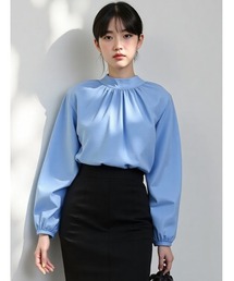 Edit Sheen（エディットシーン）の「スタンドカラーギャザーブラウス（シャツ/ブラウス）」