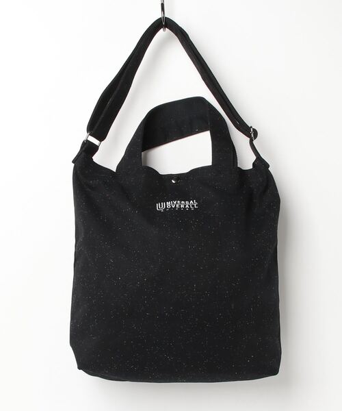UNIVERSAL OVERALL(ユニバーサルオーバーオール)の「UNIVERSAL OVERALL / UO ネップ2ウェイトートショルダー / UVO-187(トートバッグ・レディース・ブラック/ホワイト・ONESIZE)」の2枚目の写真