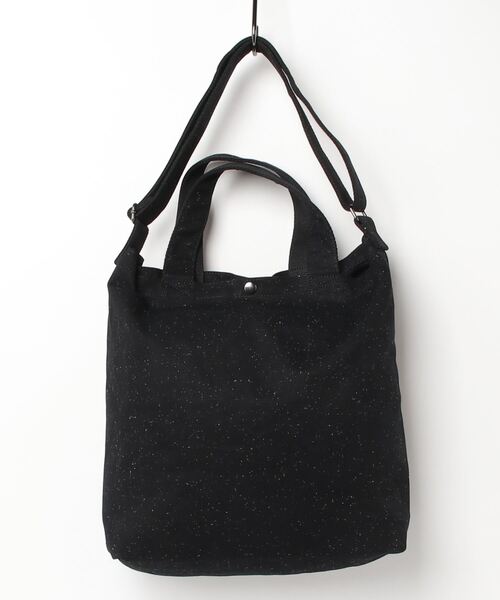 UNIVERSAL OVERALL(ユニバーサルオーバーオール)の「UNIVERSAL OVERALL / UO ネップ2ウェイトートショルダー / UVO-187(トートバッグ・レディース・ブラック/ホワイト・ONESIZE)」の3枚目の写真