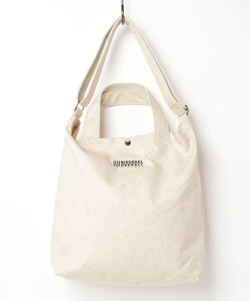 UNIVERSAL OVERALL(ユニバーサルオーバーオール)の「UNIVERSAL OVERALL / UO ネップ2ウェイトートショルダー / UVO-187(トートバッグ・レディース・ブラック/ホワイト・ONESIZE)」の7枚目の写真
