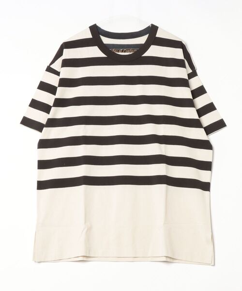 ROBES&CONFECTIONS（ローブスコンフェクションズ）の「Robes & Confections/ローブス&コンフェクションズ/Multi Border Cotton Jersey T-shirt（Tシャツ/カットソー・レディース・ブラック/アイボリー・3/1）」の2枚目の写真