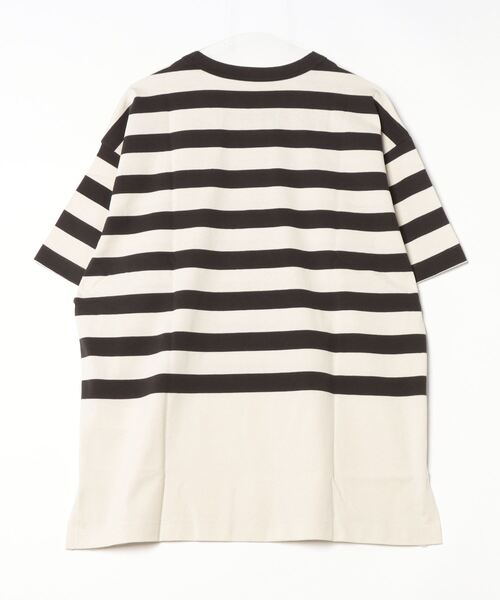 ROBES&CONFECTIONS（ローブスコンフェクションズ）の「Robes & Confections/ローブス&コンフェクションズ/Multi Border Cotton Jersey T-shirt（Tシャツ/カットソー・レディース・ブラック/アイボリー・3/1）」の3枚目の写真
