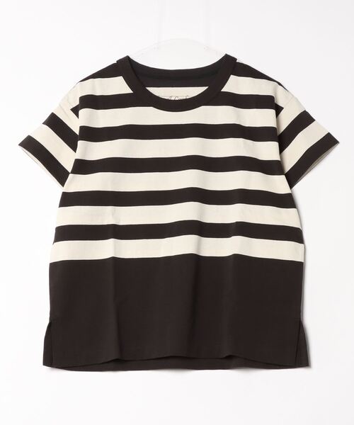 ROBES&CONFECTIONS（ローブスコンフェクションズ）の「Robes & Confections/ローブス&コンフェクションズ/Multi Border Cotton Jersey T-shirt（Tシャツ/カットソー・レディース・ブラック/アイボリー・3/1）」の5枚目の写真