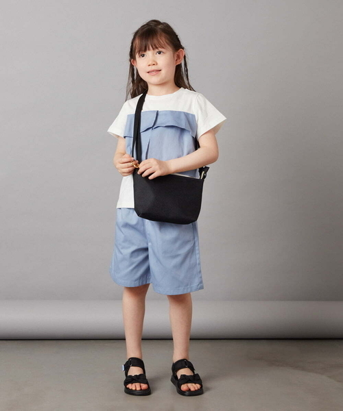 a.v.v（アーヴェヴェ）の「[100-130]【2点セット】フリルトップス&ショートパンツセットアップ（その他トップス・キッズ・ダークインディゴブルー/ベージュ・120/100/130/110）」の12枚目の写真
