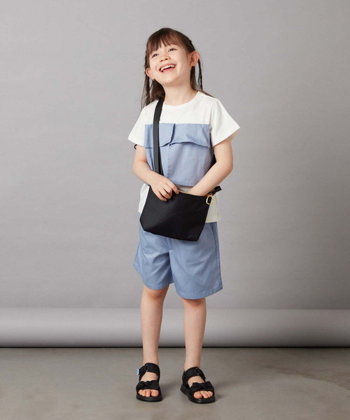 a.v.v（アーヴェヴェ）の「[100-130]【2点セット】フリルトップス&ショートパンツセットアップ（その他トップス・キッズ・ダークインディゴブルー/ベージュ・120/100/130/110）」の13枚目の写真
