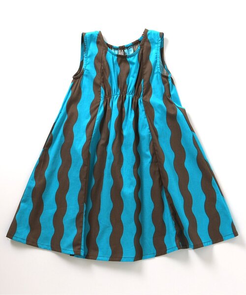 BREEZE（ブリーズ）の「【リンク】総柄フレアワンピース（ワンピース・キッズ・ブラック/オフホワイト/パープル/イエロー/ピンク/ブルー・80/90/100/110/120/130/140）」の4枚目の写真