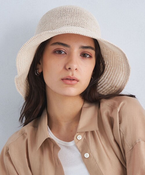 green label relaxing(グリーンレーベルリラクシング)の「バケット ハット - ウォッシャブル-(ハット・レディース・ナチュラル/イエロー・FREE)」の5枚目の写真